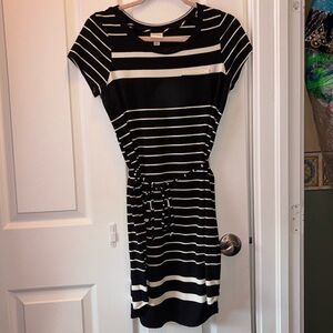 Merona Black and White Striped Dress